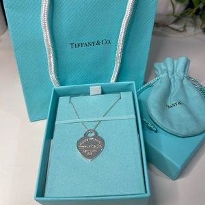 Tiffany & Co Heart Tag Pendant Necklace